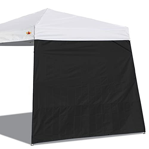 ABCCANOPY Canopy Side Wall for 10'x 10' Slant Leg Canopy Tent, 1 Pack Sidewall Only, Black - color: black