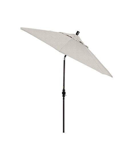 California Umbrella 9' Round Aluminum Patio Umbrella, Crank Lift, Collar Tilt, Bronze Pole, Woven Granite Olefin - color: Granite