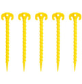 5 Pack Ground Anchors Spiral Stakes for Outdoor Camping for Landscaping Securing Weed Barrier Fabric Irrigation Tubing, Holding Fence Tarpaulin 8.5 Inch Tent Stakes