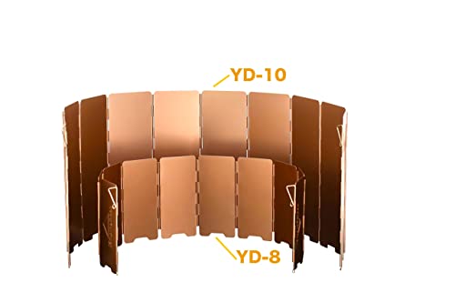 camping moon CAMPINGMOON 10 Plates Foldable Windscreen Folding Camp Stove Windshield with Storage Box - color: 5.51 inch Height YD-8
