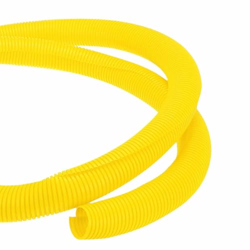 DMiotech 10ft Wire Loom Split Tubing 2 Inch(50.8mm) ID, Cord Protectors from Pet Flexible Conduit Cable Management for Office Home Garden, Yellow - color: Yellow, size: 2"-10ft