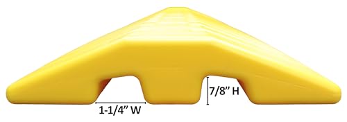 Electriduct 9 Foot Speed Bump HDPE Polyethylene Traffic Hump Vehicle Cable Ramp Cord Cover Hose Protector Includes Asphalt Mounting Hardware Safety Yellow (3 Pack), Length 324" - size: 9FT (3x)
