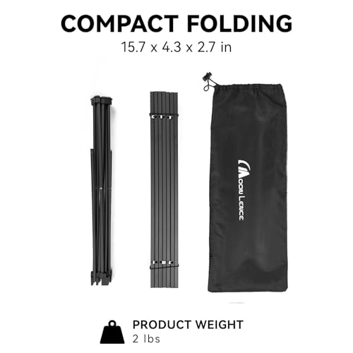 MOON LENCE Ultralight Folding Camping Table, Compact,Portbale with Carry Bag, for Outdoor Cooking, Picnic, Camp, Boat, Travel (Black - S) - color: Midnight Black, size: Small