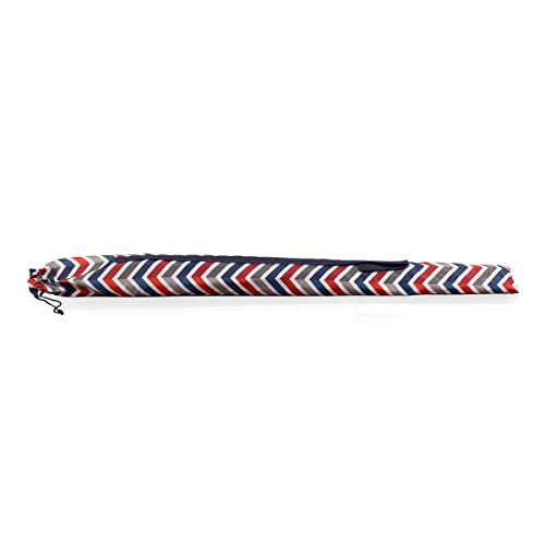 PICNIC TIME 5.5 Ft Portable Beach Umbrella, Lightweight UV Protection Sunshade with Tilt Pole & Carry Bag, Outdoor Canopy Umbrella for Beach, Sand, Pool, Patio, Camping, Travel, or Backyard Shade, (Vibe Collection - Navy Blue, Orange, & Gray Pattern) - co