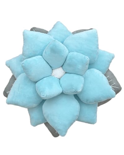 Green Philosophy Co. Poinsettia Pillow - Frost Blue - color: Frost Blue