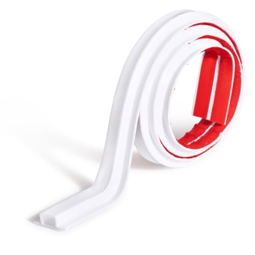 Rubber Bond TV Cord Hider Cable Protector - Strong Self Adhesive Wall Cord Cover Cable Hider - Low Profile Cable Management Wall Cord Concealer Cable Raceway - color: White, size: 4 Feet, style: 1-2 Cords