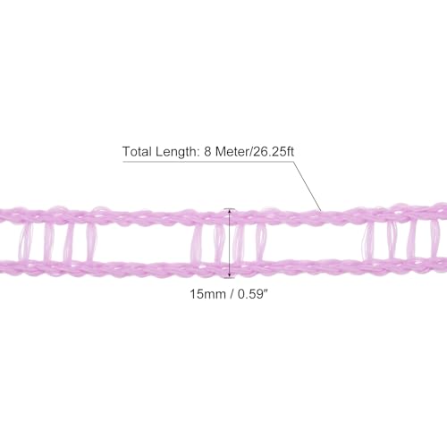 uxcell Portable Clothesline, 26.25ft Nylon Windproof Non-Slip Washing Line Rope for Courtyard Outdoor Travel Camping Laundry Drying, Purple - color: Purple, size: 26.25ft