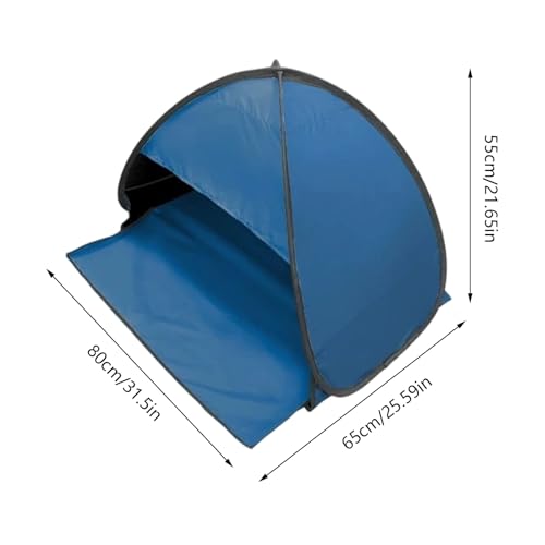 Head Sun Shelter Tent, PopUp Beach Shade Sun Protection Face, Pet Beach Tent, Instant Protection Canopy, Windproof Waterproof Small Breathable Portable for Camping - color: Gem Blue