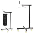 Movable Sports Net Storage Rack with Lockable Wheels, Heavy-Duty Holder for Volleyball, Tennis, Pickleball, Badminton Nets, Space-Saving Support Rack with Swivel Handle & Dust Covers - style: Holds 1 Net