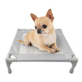 Pozico Elevated Pet Bed with Breathable Mesh for Small Cat and Dog, Raised Cooling Pet Cot for Puppy and Kitty, 18.9x18.9 inch (Gray Bed) - color: Gray Bed