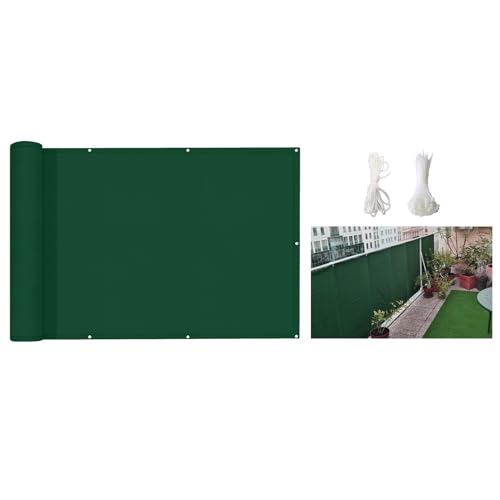 4'x25' Dark Green Privacy Fence Screen, 100% Solid Non-See-Through Privacy Fence Panel, Garden Privacy Fence, Full Privacy for Balcony, Backyard,Porch, Railing and Pool - color: Frost Green, size: 4×25ft
