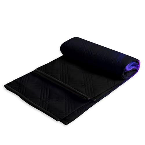 Outdoor Picnic Blanket Portable Ultrasonic Waterproof Picnic Purple Lines Printed Camping Beach Mat for Sand and Wet Grass Hiking (Purple Lines L - color: Purple Lines, size: Extra Long - 78"x78"