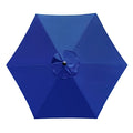 Sunnyglade 7.5ft Patio Umbrella Replacement Canopy Market Umbrella Top Outdoor Umbrella Canopy with 6 Ribs - color: Navy Blue