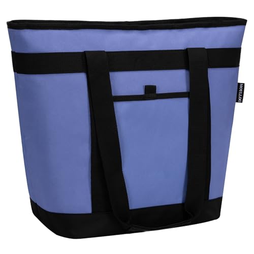 Insulated Cooler Bag, Reusable Grocery Bags for Hot/Cold Food, Thermal Food Delivery Bag for Beach, Travel, Picnics - color: Blue, size: 8"D x 21"W x 17"H