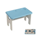 UNICOO Kids Folding Table, Toddler Activity Table for Study, Snack, Art Craft and Play, Portable Plastic Children's Table for Small Spaces, Home and Playroom - color: Blue & Grey