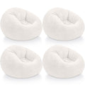 Realspring Inflatable Bean Bag Chairs Outdoor Blow up Camping Chairs Inflatable Lazy Sofa Folding Portable Bean Bag Loungers Couch for Movie Night (Beige,4 Pcs) - color: Beige