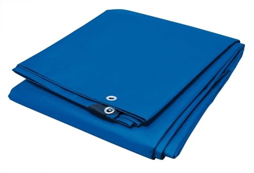 Heavy Duty Waterproof Tarp, 40x60 Feet, Blue Multipurpose Cover with Eyelets, 7 Mil Thickness