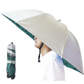 Umbrella Hat, 37 inch Fishing Umbrella Hat Hands Free Foldable UV Protection Umbrella Cap Adjustable Headwear for Fishing Golf Camping Beach Gardening Sunshade Outdoor - color: Silver-Camouflage(2pcs)