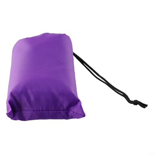 210T Polyester Camping Tarps, Waterproof Rain Fly Sun Shade Shelters With 6 Tie Points For Hiking Backpacking Beach Picnic(Purple 140x200CM) - color: Purple 140x200cm