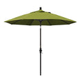 California Umbrella 9' Round Aluminum Patio Umbrella, Crank Lift, Collar Tilt, Bronze Pole, Kiwi Olefin - color: Kiwi