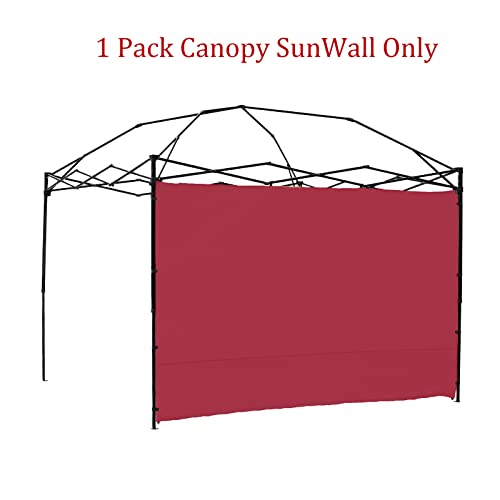 Canopy SunWall, 10x10ft Pop Up Canopy Sidewall for Instant Canopy Tent Gazebos, 1 Pack Sidewall Only Red - color: Red