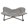 TRIXIE Camping Cot for Medium Dogs, Elevated Pet Travel Bed 34.6" x 34.6", Support Breeds up to 80 lbs, Portable Steel Frame Lounger with Cushioned Removable Topper, Foldable Design - size: Medium