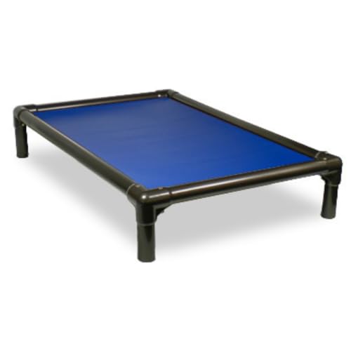 Kuranda Chewproof Elevated Dog Bed - Walnut PVC - 25" x 18" - Heavy Duty Vinyl - Royal Blue - color: Royal, size: 25" x 18" - Walnut PVC