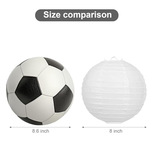 LIHAO 20PCS Colorful Paper Lanterns with Lights, Hanging Chinese Paper Lanterns for Party Decorations Weddings Birthday New Year Outdoor Home Indoor (8 inches) - size: 8 Inches