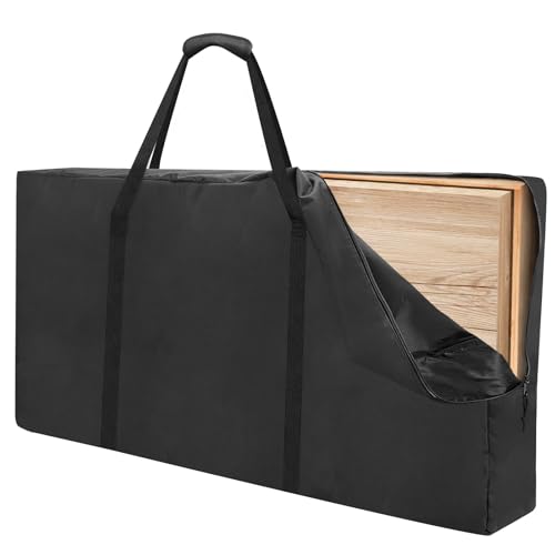ALSLEA Cornhole Board Carry Bag - Heavy-Duty 600D Oxford Storage Case Fits 4'x2' Regulation Boards | Tailgate, Beach, Backyard Game Transport & Organizer Black - color: Black-1 Pockets