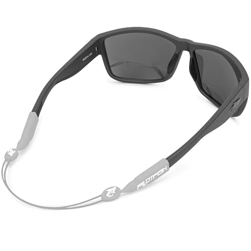 Pilotfish No Tail Adjustable Eyewear Retainer Cable Strap: Sunglasses, Eyeglasses, Glasses (Gray, 14 Inch) - color: Gray, size: 14 Inch