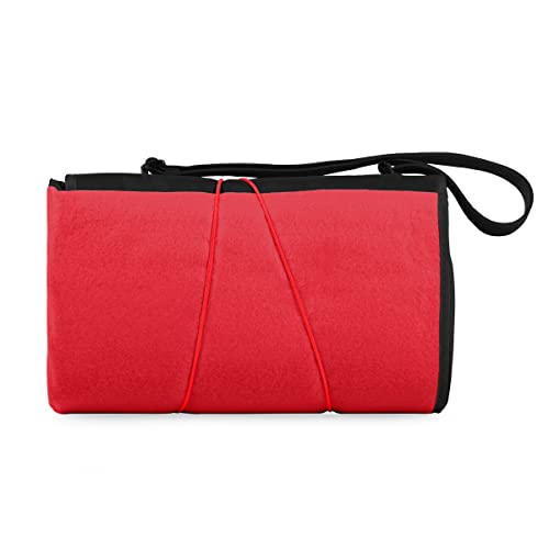 PICNIC TIME Coca-Cola Unity Dove Blanket Tote Picnic Blanket, Folding Outdoor Beach and Camping Blanket with Carry Tote and Zipper Pocket, Water Resistant Fleece, (Red with Black Flap) - color: Coca-cola Unity Dove - Red With Black Flap