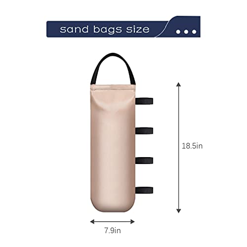 IALNAI 112 LBS Heavy Sand Bags for Canopy Outdoor Advertising Tent Sunshade Fixed Windproof Pop up Canopy Tent (Without Sand) 4-Pack - color: BEIGE