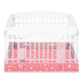 Marsui Dog Playpen Bottom Pad Fits for 36 Inch 4 Panels Pet Exercise Mat Puppy Crate Pad Reusable Washable Pet Training Pee Mat Hoop and Loop Design, Playpen Not Included - color: Pink, style: Dog Paw Bone Print