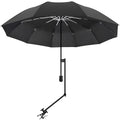 XLINGZA UPF 50+ Beach Umbrella with Adjustable Universal Clamp - style: Manual/XXL