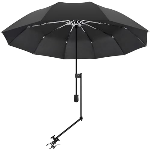 XLINGZA UPF 50+ Beach Umbrella with Adjustable Universal Clamp - style: Manual/XXL