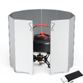 RioRand Folding Ultralight Camping Stove Windscreen Portable Backpacking Stove Windshield, Backpack Windscreen for Butane/Backpacking Stoves Camp Windshield for Outdoor Camping Hiking BBQ (10 Plates) - size: 10 Plates
