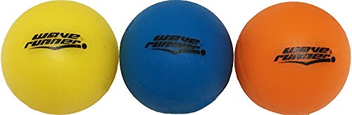 Wave Runner Low Resilient PVC Balls Great for Beach Ball Tennis Matkot Kadima Paddle Replacement Balls Set of 3 Colors Measure Approximately 1.5-inch High Visibility Assorted Colors