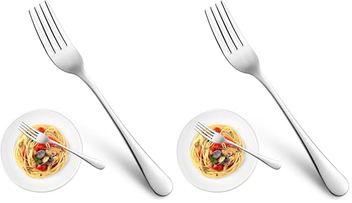 Dinner Forks,Set of 16 Top Food Grade Stainless Steel Silverware Forks,Table Forks,Flatware Forks,8 Inches,Mirror Finish & Dishwasher Safe,Use for Home,Kitchen or Restaurant (Pack of 2) - size: 16pcs-Silver (Pack of 2)