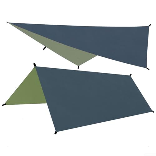 Tent Tarp Waterproof Sun Shade Shelter 210T Polyester Rain Fly with 6 Tie Points for Camping Hiking Picnic Beach for Hammock-Awning Cover, 100X145cm(Camouflage)