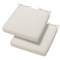Magpie Fabrics Indoor Outdoor Waterproof Square Chair Cushion, 18 x 18 x 2.5 Inch, 2 Pack, Water Resistant Seat Cushions, for Patio Garden Office, Cream - color: Cream