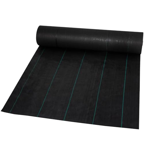 VEVOR Weed Barrier Fabric, Heavy Duty 4x100FT 5.8oz Woven Landscape Fabric, Garden Fabric Weed Barrier, Weed Control Fabric Ground Cover, Geotextile Fabric for Landscaping, Weed Block Gardening Mat - size: 4FT*100FT-5.8OZ, style: Woven