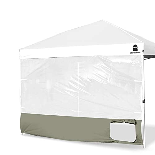 Clear Sidewall, Transparent Canopy Walls, Canopy Side Wall for 10x10 Pop Up Canopy - Straight Leg, Outdoor Instant Canopies Sidewall with Doghole,1 Pack (Khaki) - color: Khaki - D
