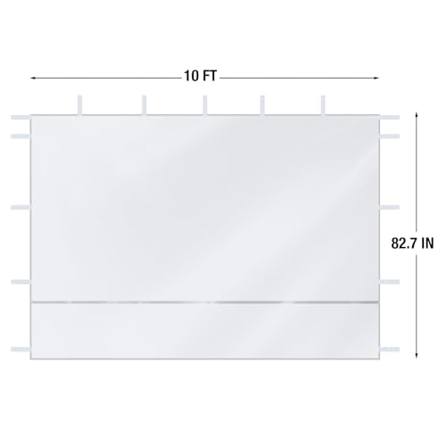 Canopy Sidewall for 10x10,10x20 Pop up Canopy Party Tent, UV Protection and Waterproof for Outdoor Event Tents, Vendor Booths, for Backyard, Patio, Camping (1 Sidewall, Frame Not Included, White) - color: White, size: 10'x10', 1 Sidewall