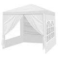 6.5x6.5ft Heavy Duty Commercial Canopy Tent,Portable Folding Canopy Tents,Waterproof Patio Gazebo Tent,Folding Outside Shelter Gazebos,with 4 Removable Sidewalls,for Wedding Party Backyard (White) - color: White