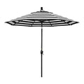 California Umbrella 9' Rd Pacific Trail Series Aluminum Patio Umbrella, Crank Lift, Push Button Tilt, Black Finish, Sunbrella Cabana Classic Fabric - color: Cabana Classic