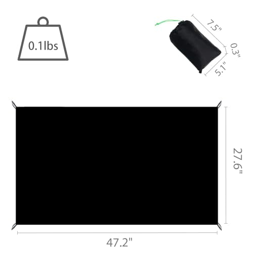 Wind Tour Multifunctional Tarp Waterproof with Carry Bag for Tent Ultralight Outdoor Tent Footprint for Ground Camping Hiking (47.2" x27.6") - size: 47.2" x27.6"