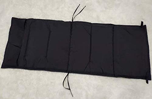 Four Seasons Padded Cushion ONLY) for Extra Wide Zero Gravity Chair (Seat Width: 22.5") Lounge Recliner Rocking Garden Patio Seat Pad Cushion (with Hood and tie Down) (Black)