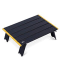 iClimb Ultralight Compact Mini Beach Picnic Folding Alu. Table with Carry Bag, Two Size (Black - S) - color: Black, size: Small