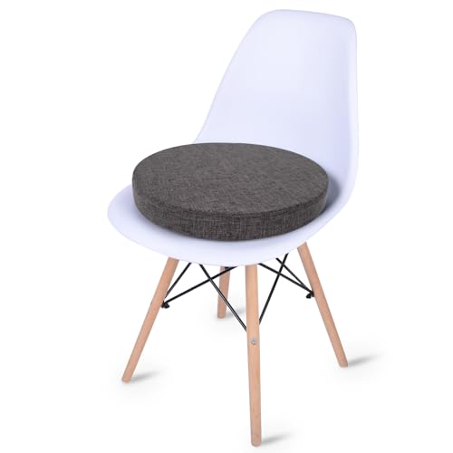 Tromlycs 14 Inch Round Bar Stool Cushion Non-Slip Foam Seat Pad Removable Cover for Circle Chairs (14x14 Inches, Gray) - color: Gray, size: 14 inch