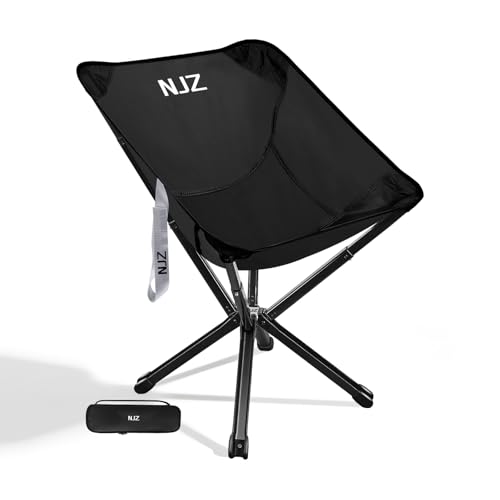 Premium Camping Chair, Folding Outdoor Chair with Aluminum Frame, Sturdy and Durable Portable Chair for Camping, Fishing, RV Travel, All-Weather Use - color: Black, size: E
